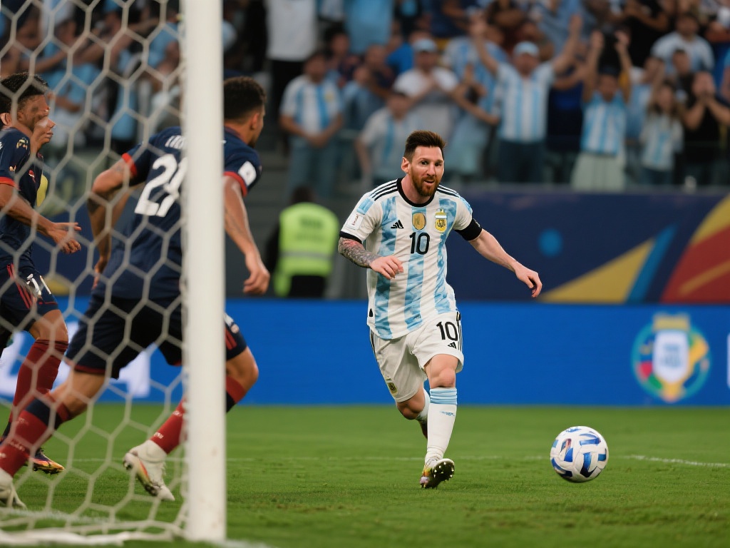 梅西首开纪录,阿根廷2-0击败加拿大挺进决赛 射入的这一粒进球,是梅西抓住对手防线失误