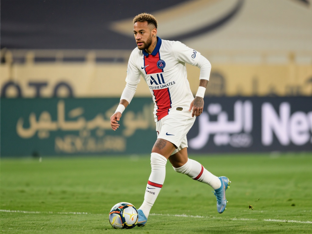 利雅得新月或调整内马尔注册,为左后卫引援腾位 内马尔作为全球最具知名度的球星之一,自从