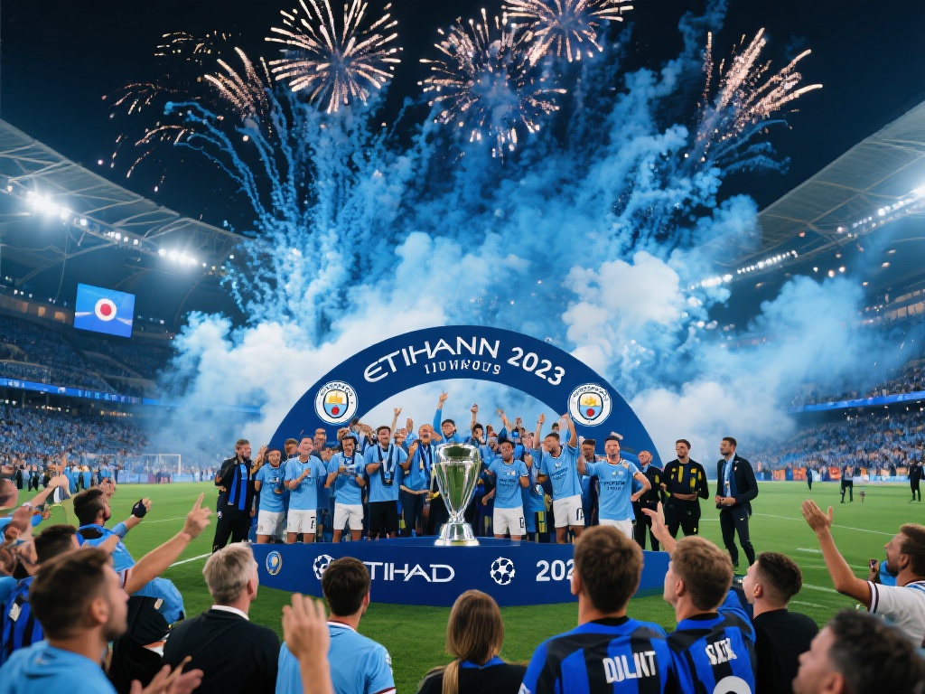 曼城创造历史,首次捧起欧冠奖杯! 当黎明的曙光洒在伊斯坦布尔阿塔图尔克球场